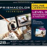 Prismacolor Technique, Art Supplies and Digital Art Lessons, Animal Drawings Set, Level 3, How to Draw Animals with Colored Pencils, and More, Includes Artist Roll Case, Dog, Cat & Pet Lesson, 28 Ct
